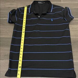 Polo by Ralph Lauren Men's Black Shirt with Blue Stripes
sK22